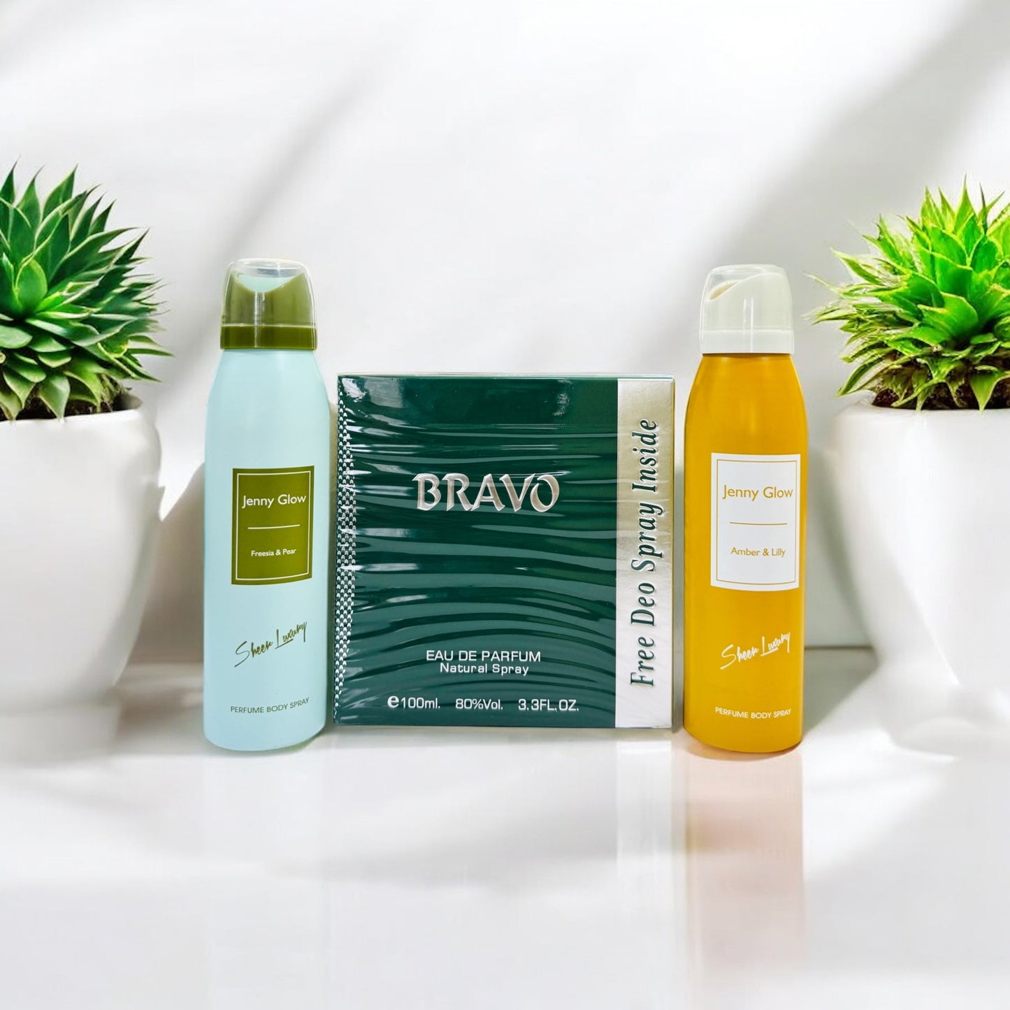 Bravo Perfume With 2 Extra Jenny Glow Body Perfume