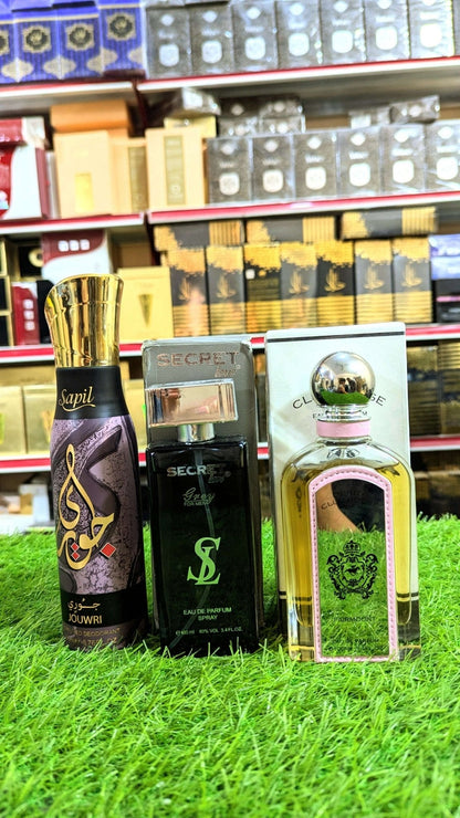 Armaf Derby Club House Perfume + Secret Love Perfume + Sapil Body Spray