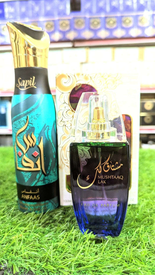 Mushtaaq Lak Made in Dubai Perfume, Free Spray Gift, Parcel Allow to Open