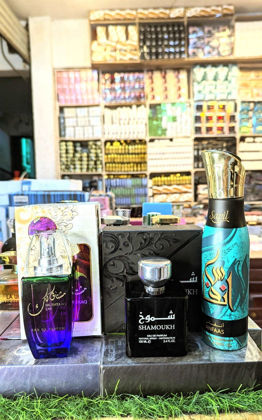 Shamoukh and Mushtaaq Lak Original Perfume, Free Body Spray Gift, Parcel Allow to Open